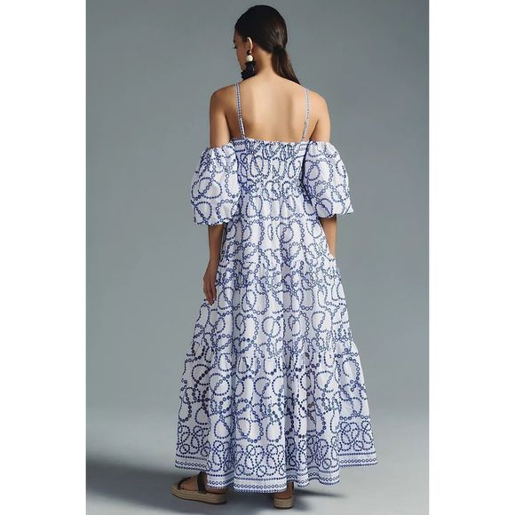 Anthropologie Puff-Sleeve Eyelet Dress - Picture 4 of 12